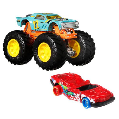 Hot Wheels Monster Trucks 1:64 Die-Cast Truck & Car - Assorted